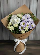 Букет цветов из:  Хризантемы и Розы в Уссурийске