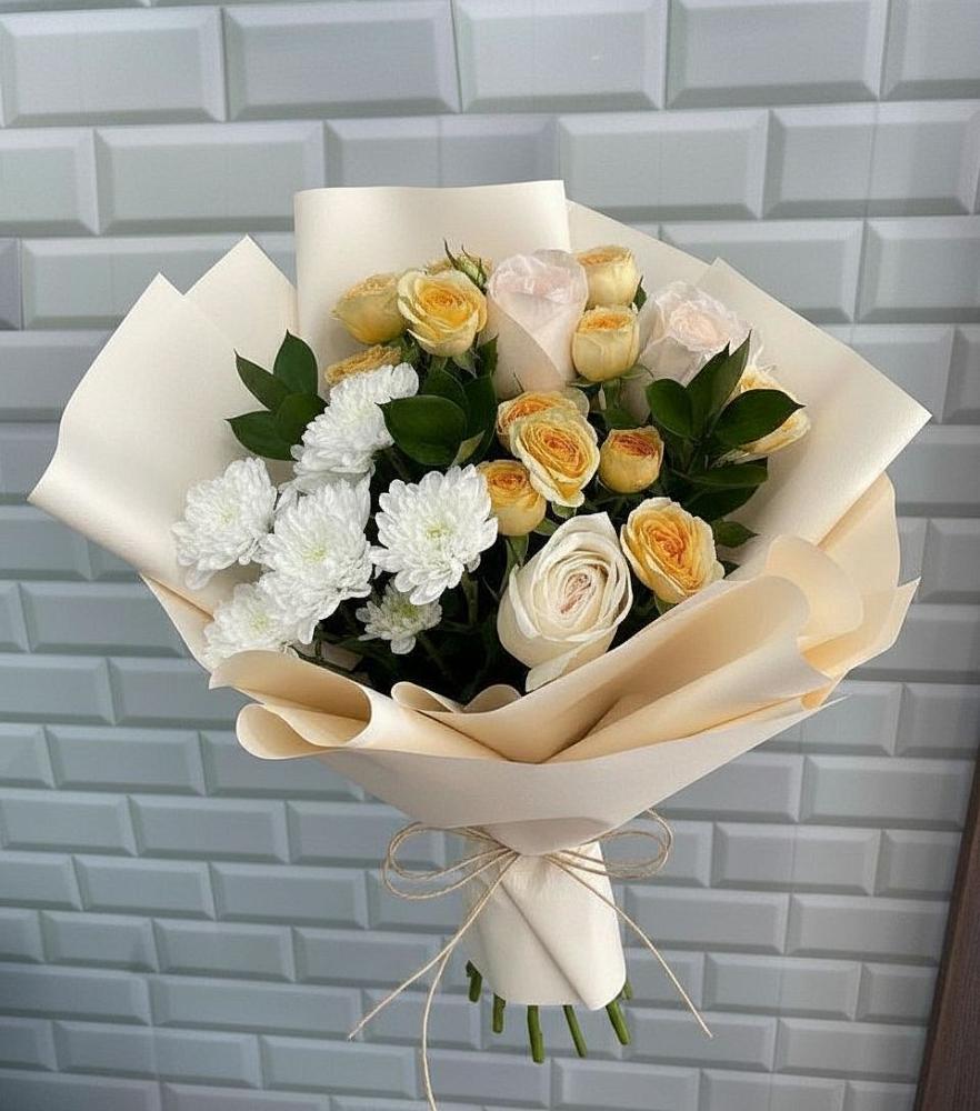 Букет цветов из: Розы и Хризантемы в Уссурийске