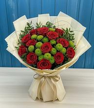 Букет цветов из:  Розы и Хризантемы в Уссурийске