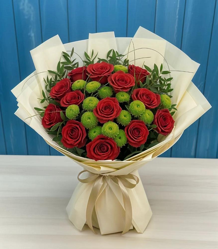 Букет цветов из: Розы и Хризантемы в Уссурийске