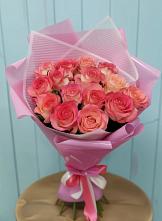 Букет 15 Розовых роз Равель #REPLACE_PRED# Уссурийске