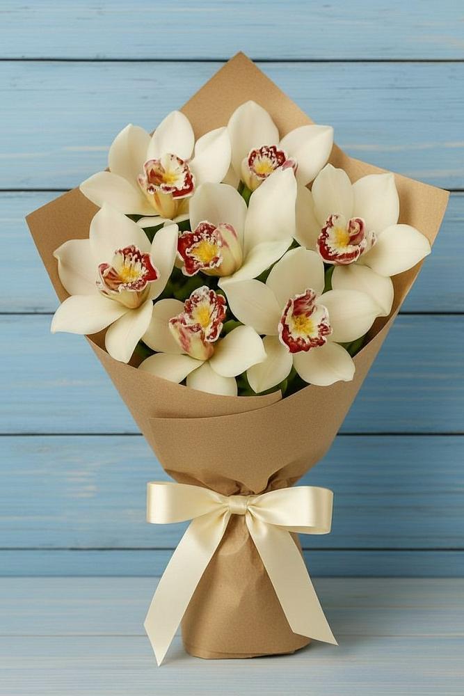 Букет цветов из: Орхидеи и Розы в Уссурийске